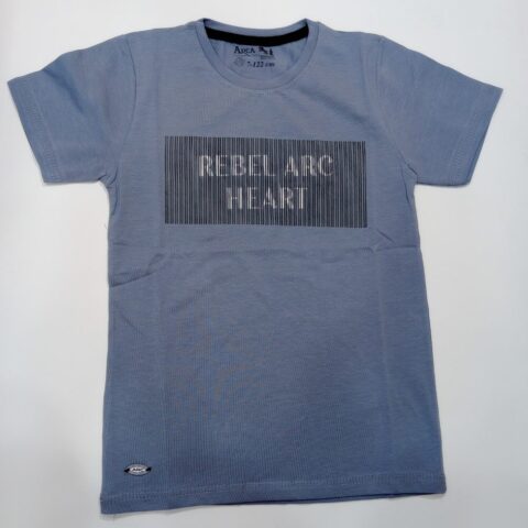T-SHIRT ΜΕ ΣΤΑΜΠΑ ΓΡΙ