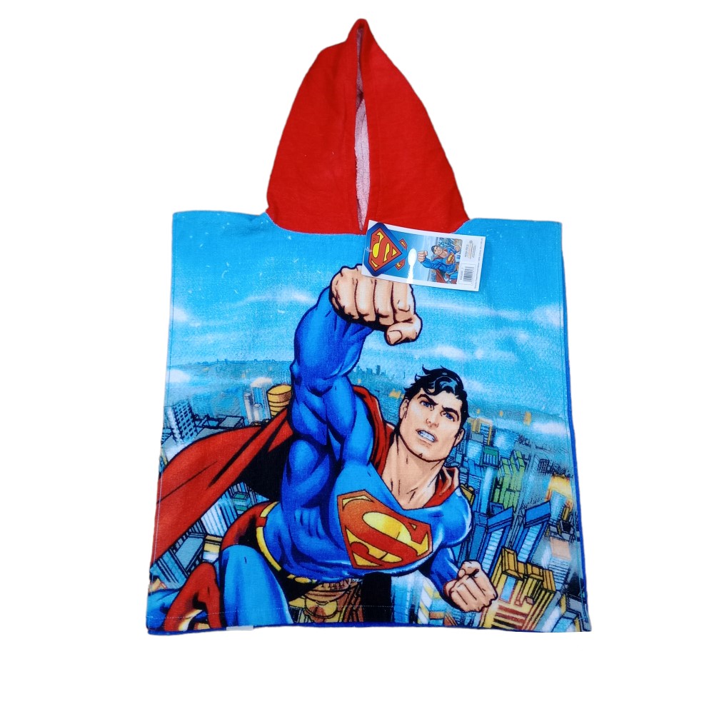 ΒΑΜΒΑΚΕΡΟ ΠΑΙΔΙΚΟ ΠΟΝΤΣΟ ΘΑΛΑΣΣΗΣ "SUPERMAN"