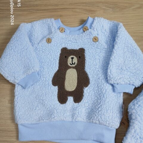 Alternative view of Βρεφικό Σετ Fleece Μπλούζα και παντελόνι "Teddy beer"