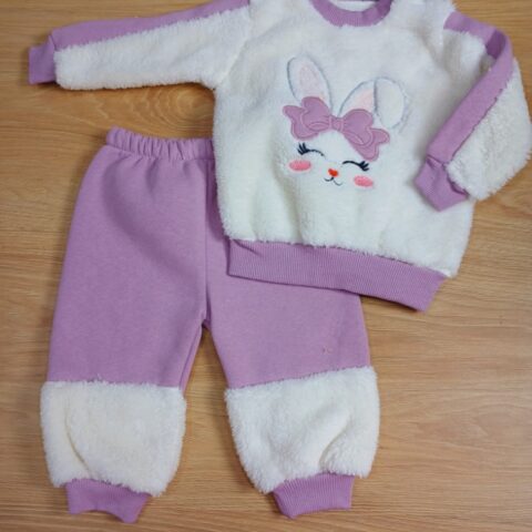 Βρεφικό Σετ Fleece Μπλούζα και παντελόνι "Teddy rabbit"