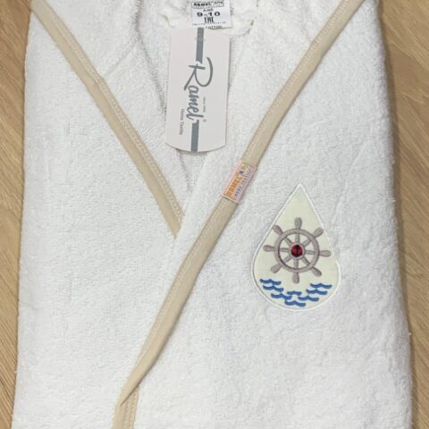 ΜΠΟΥΡΝΟΥΖΙ ΠΑΙΔΙΚΟ ΜΕ ΚΟΥΚΟΥΛΑ SIZE 5-12 ΛΕΥΚΟ ΜΕ ΜΠΕΖ